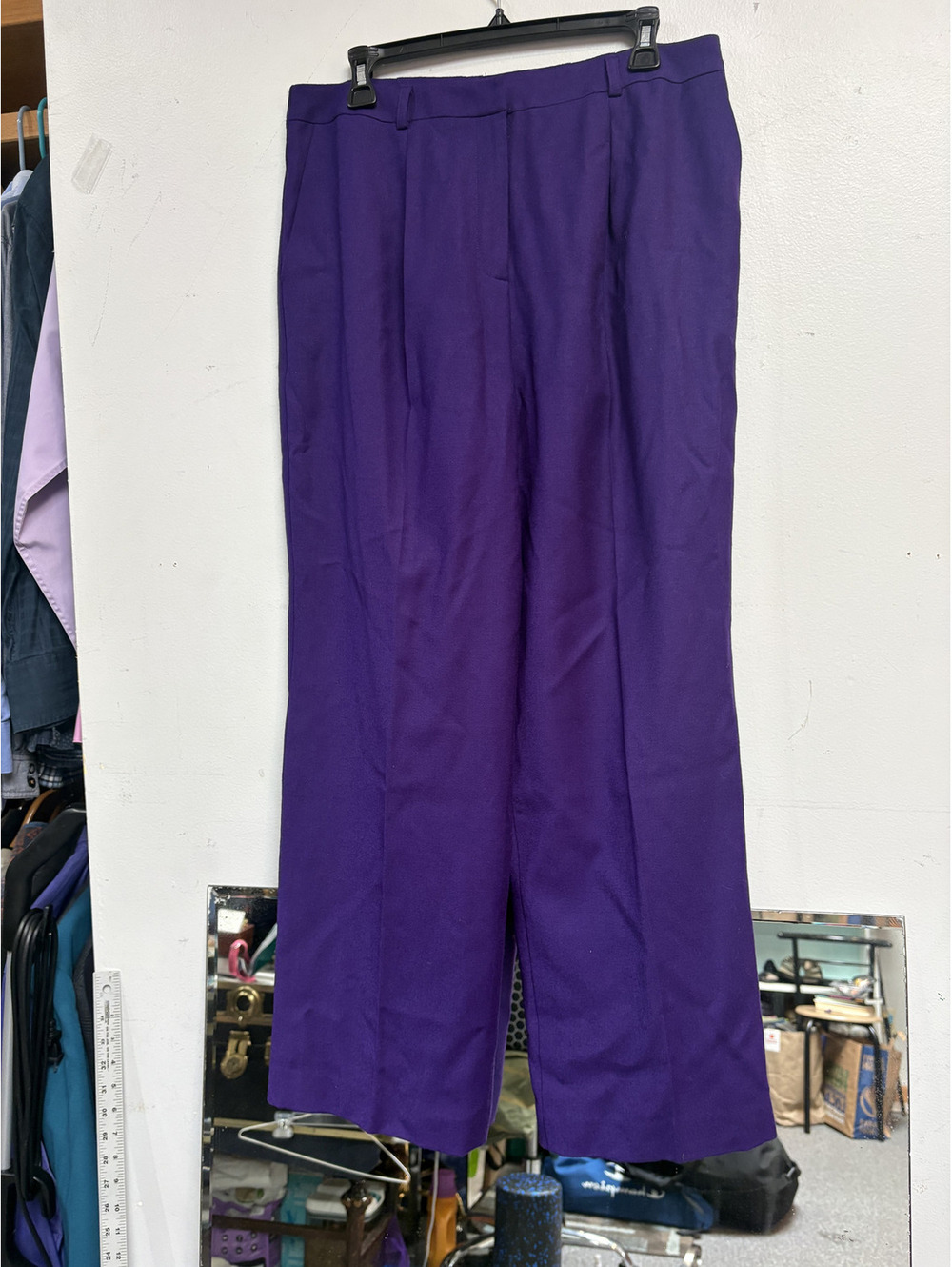 Talbots Purple Wool Blend Dress Pants Size 12 Petite